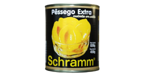 Pessego extra em calda Lt 450g un - Schramm